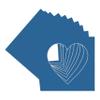 CountryArtHouse Royal Blue Acid Free 7x7 Heart Picture Frame Mat with White Core Bevel Cut for 4x5 Pictures - Fits 7x7 Frame view 3