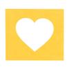 CountryArtHouse Bright Yellow Acid Free 7x7 Heart Picture Frame Mat with White Core Bevel Cut for 4x5 Pictures - Fits 7x7 Frame view 1