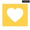 CountryArtHouse Bright Yellow Acid Free 7x7 Heart Picture Frame Mat with White Core Bevel Cut for 4x5 Pictures - Fits 7x7 Frame view 2