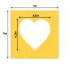 CountryArtHouse Bright Yellow Acid Free 7x7 Heart Picture Frame Mat with White Core Bevel Cut for 4x5 Pictures - Fits 7x7 Frame view 3