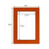 Basketball Texture Acid Free 8x10 Picture Frame Mats with White Core Bevel Cut for 6x8 Pictures - Fits 8x10 Frame - Pack of 25 Mats view 3