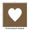 CountryArtHouse Aged Oak Acid Free 7x7 Heart Picture Frame Mat with White Core Bevel Cut for 4x5 Pictures - Fits 7x7 Frame view 2