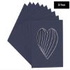 CountryArtHouse Navy Blue Acid Free 7x7 Heart Picture Frame Mat with White Core Bevel Cut for 4x5 Pictures - Fits 7x7 Frame view 2