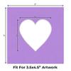 CountryArtHouse Light Purple Acid Free 7x7 Heart Picture Frame Mat with White Core Bevel Cut for 4x5 Pictures - Fits 7x7 Frame view 2