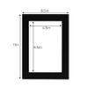 Black Acid Free 8.5x11 Picture Frame Mat with Black Bevel Cut Core for 5x7 Pictures - Fits 8.5x11 Frame - Pack of 25 - with Bags & Backings view 3