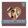 CountryArtHouse Maroon Acid Free 7x7 Heart Picture Frame Mat with White Core Bevel Cut for 4x5 Pictures - Fits 7x7 Frame view 1