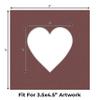 CountryArtHouse Maroon Acid Free 7x7 Heart Picture Frame Mat with White Core Bevel Cut for 4x5 Pictures - Fits 7x7 Frame view 2