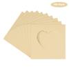 CountryArtHouse Tan Acid Free 7x7 Heart Picture Frame Mat with White Core Bevel Cut for 4x5 Pictures - Fits 7x7 Frame view 2