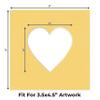 CountryArtHouse Chamois Acid Free 7x7 Heart Picture Frame Mat with White Core Bevel Cut for 4x5 Pictures - Fits 7x7 Frame view 2