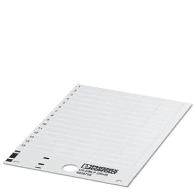 0828795, Plastic Label, unlabeled, White, Adhesive, Field 20 x 9 mm, 75 per Sheet, US-EMLP (20X9)