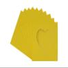 CountryArtHouse Vibrant Yellow Acid Free 7x7 Heart Picture Frame Mat with White Core Bevel Cut for 4x5 Pictures - Fits 7x7 Frame view 1