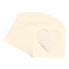 CountryArtHouse Cream Acid Free 7x7 Heart Picture Frame Mat with White Core Bevel Cut for 4x5 Pictures - Fits 7x7 Frame view 3