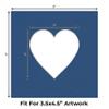 CountryArtHouse Bottle Blue Acid Free 7x7 Heart Picture Frame Mat with White Core Bevel Cut for 4x5 Pictures - Fits 7x7 Frame view 2