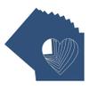 CountryArtHouse Bottle Blue Acid Free 7x7 Heart Picture Frame Mat with White Core Bevel Cut for 4x5 Pictures - Fits 7x7 Frame view 3