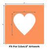 CountryArtHouse Orange Acid Free 7x7 Heart Picture Frame Mat with White Core Bevel Cut for 4x5 Pictures - Fits 7x7 Frame view 2