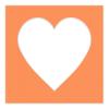 CountryArtHouse Orange Acid Free 7x7 Heart Picture Frame Mat with White Core Bevel Cut for 4x5 Pictures - Fits 7x7 Frame view 3