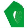 CountryArtHouse Bright Green Acid Free 7x7 Heart Picture Frame Mat with White Core Bevel Cut for 4x5 Pictures - Fits 7x7 Frame view 1