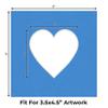 CountryArtHouse Bay Blue Acid Free 7x7 Heart Picture Frame Mat with White Core Bevel Cut for 4x5 Pictures - Fits 7x7 Frame view 2