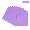 CountryArtHouse Light Purple Acid Free 7x7 Heart Picture Frame Mat with White Core Bevel Cut for 4x5 Pictures - Fits 7x7 Frame view 2