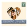 CountryArtHouse Cream Acid Free 7x7 Heart Picture Frame Mat with White Core Bevel Cut for 4x5 Pictures - Fits 7x7 Frame view 1
