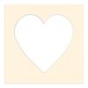 CountryArtHouse Cream Acid Free 7x7 Heart Picture Frame Mat with White Core Bevel Cut for 4x5 Pictures - Fits 7x7 Frame view 3