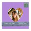 CountryArtHouse Light Purple Acid Free 7x7 Heart Picture Frame Mat with White Core Bevel Cut for 4x5 Pictures - Fits 7x7 Frame view 1