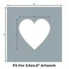 CountryArtHouse Metallic Silver Acid Free 7x7 Heart Picture Frame Mat with White Core Bevel Cut for 4x5 Pictures - Fits 7x7 Frame view 2