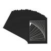 Black Suede Acid Free 16x16 Picture Frame Mats with White Core Bevel Cut for 8x8 Pictures - Fits 16x16 Frame - Pack of 25 Mats view 3