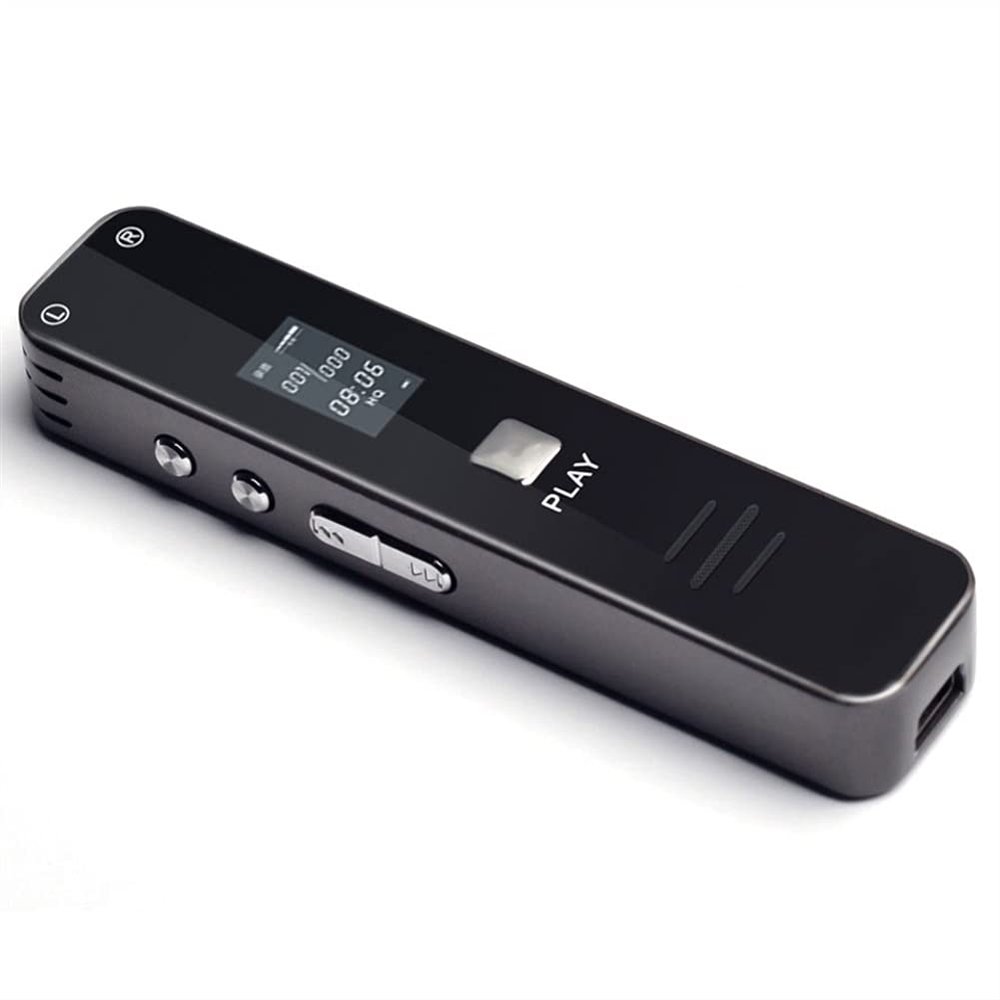 SMSOM Digital Voice Recorder,8GB Voice Recorder with Playback for Lectures-USB Rechargeable Dictaphon,Small Tape Recorder for Lectures Meetings Interviews(Black)