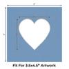 CountryArtHouse Brittany Blue Acid Free 7x7 Heart Picture Frame Mat with White Core Bevel Cut for 4x5 Pictures - Fits 7x7 Frame view 2