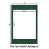 CountryArtHouse Treeline Green Suede Acid Free 12x18 Picture Frame Mats with White Core Bevel Cut for 11x14 Pictures - Fits 12x18 Frame - Pack of 10 Mats - with Bags & Backings view 2