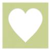 CountryArtHouse Pistachio Acid Free 7x7 Heart Picture Frame Mat with White Core Bevel Cut for 4x5 Pictures - Fits 7x7 Frame view 3