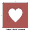 CountryArtHouse Brick Acid Free 7x7 Heart Picture Frame Mat with White Core Bevel Cut for 4x5 Pictures - Fits 7x7 Frame view 2