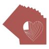 CountryArtHouse Brick Acid Free 7x7 Heart Picture Frame Mat with White Core Bevel Cut for 4x5 Pictures - Fits 7x7 Frame view 3