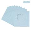 CountryArtHouse Baby Blue Acid Free 7x7 Heart Picture Frame Mat with White Core Bevel Cut for 4x5 Pictures - Fits 7x7 Frame view 2