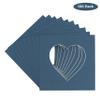 CountryArtHouse Steel Blue Acid Free 7x7 Heart Picture Frame Mat with White Core Bevel Cut for 4x5 Pictures - Fits 7x7 Frame view 2