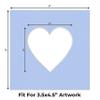 CountryArtHouse Baby Blue Acid Free 7x7 Heart Picture Frame Mat with White Core Bevel Cut for 4x5 Pictures - Fits 7x7 Frame view 2