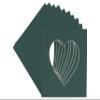 CountryArtHouse Forest Green Acid Free 7x7 Heart Picture Frame Mat with White Core Bevel Cut for 4x5 Pictures - Fits 7x7 Frame view 1