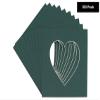 CountryArtHouse Forest Green Acid Free 7x7 Heart Picture Frame Mat with White Core Bevel Cut for 4x5 Pictures - Fits 7x7 Frame view 2