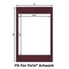 CountryArtHouse Berry Suede Acid Free 12x18 Picture Frame Mats with White Core Bevel Cut for 11x14 Pictures - Fits 12x18 Frame - One Mat view 2