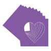 CountryArtHouse Purple Acid Free 7x7 Heart Picture Frame Mat with White Core Bevel Cut for 4x5 Pictures - Fits 7x7 Frame view 3