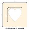 CountryArtHouse Cream Acid Free 7x7 Heart Picture Frame Mat with White Core Bevel Cut for 4x5 Pictures - Fits 7x7 Frame view 2