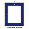 CountryArtHouse Royal Blue Suede Acid Free 8x10 Picture Frame Mats with White Core Bevel Cut for 6x8 Pictures - Fits 8x10 Frame - One Mat - With Bag & Backing view 2