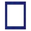 CountryArtHouse Royal Blue Suede Acid Free 8x10 Picture Frame Mats with White Core Bevel Cut for 6x8 Pictures - Fits 8x10 Frame - One Mat - With Bag & Backing view 3