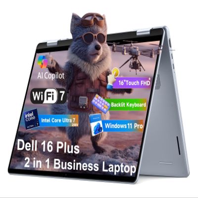 Dell Inspiron 16 Plus 2-in-1 Laptop, 16" FHD+ Touchscreen, Intel Core Ultra 7 256V(8 Cores, up to 4.8 GHz) Intel Arc Graphics, 16GB DDR5, 2TB SSD, Backlit, Windows 11 Pro