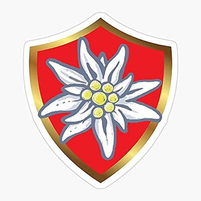 Alps Edelweiss Washington Snowboard Swiss Switzerland Ski Mountain Sticker Decal Vinyl - Peel and Stick to Any Smooth Surface