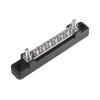 Shkalacar Bus Bar 150A 6 Terminal Single-Row Bus Bar Block with Cover, Ground Distribution, Power Distribution Terminal Block with 6 M4 Screws and 2 Studs, for Car Boat Marine Caravan RV view 4