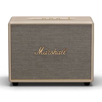 Marshall Woburn III Bluetooth Home Speaker - Loud Stereo Sound with Bass and Treble Controls | Plug-in Powered | Record Player Compatible | HDMI, RCA, 3.5 mm Aux Inputs - Cream