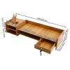 kangten Monitor Stand Riser with Lockable Drawer, Large Compartment, 2 Small Compartments, and 2 Top PlatformsMDF Computer Monitor StandDesk Organizer for Home Office PC Screen view 2