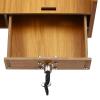 kangten Monitor Stand Riser with Lockable Drawer, Large Compartment, 2 Small Compartments, and 2 Top PlatformsMDF Computer Monitor StandDesk Organizer for Home Office PC Screen view 4